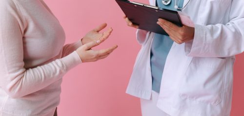 Doctor having a face-to-face consultation with a patient